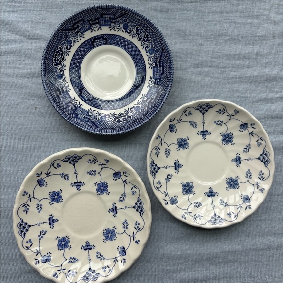 Blue and White Antique Lemon Plate Wall - Picture 2 of 4